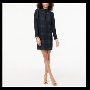J Crew Factory black watch plaid dress